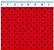 TRICOLINE VERMELHO 100% ALGODÃO ESTAMPADA PLUS POÁ 0,50cm X 1,50m | P1010C20 - Imagem 1