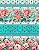 TRICOLINE DIGITAL 100% ALGODÃO BARRADO ESTAMPADA FLORAL 0,55cm x 1,50m | CRP02C01 - Imagem 2