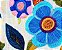 TRICOLINE DIGITAL 100% ALGODÃO ESTAMPADA FLORES DE CROCHET 0,50cm x 1,50m | CMC00081 - Imagem 1
