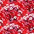 TRICOLINE DIGITAL 100% ALGODÃO ESTAMPADA  FLORAL ORIENTAL 0,50cm x 1,50m | 93306C01 - Imagem 1