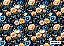 TECIDO TRICOLINE DIGITAL 100% ALGODÃO  ESTAMPADO ORANGE NAVY 0,50cm X 1,50m | 93350C01 - Imagem 1