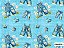 TRICOLINE DIGITAL 100% ALGODÃO ESTAMPADA 3D JARDINEIRA AZUL 0,50cm X 1,50m | 93420C01 - Imagem 1