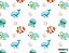 TECIDO TRICOLINE DIGITAL 100% ALGODÃO ESTAMPADO INFANTIL FUNDO DO MAR 0,50cm X 1,50m | INF00014 - Imagem 1