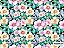 TRICOLINE DIGITAL 100% ALGODÃO ESTAMPADA FLORAL MEDIO  0,50cm X 1,50m | 93481C01 - Imagem 1