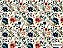TRICOLINE DIGITAL 100% ALGODÃO ESTAMPADA 3D FLORAL MENOR  FUNDO CLARO 0,50cm x 1,50m | 93534C01 - Imagem 1