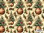 TRICOLINE DIGITAL 100% ALGODÃO ESTAMPADA NATAL BOLA VINTAGE 0,50cm x 1,50m | CH000173 - Imagem 1