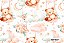 TRICOLINE DIGITAL 100% ALGODÃO ESTAMPADA  ANIMAIS URSO 0,50cm X 1,50m | 93576C01 - Imagem 1