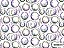 TRICOLINE DIGITAL 100% ALGODÃO ESTAMPADA FLORAL LAVANDA AROS  0,50cm x 1,50m | 93506C01 - Imagem 1