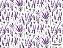 TRICOLINE DIGITAL 100% ALGODÃO ESTAMPADA FLORAL LAVANDA RAMOS  0,50cm x 1,50m | 93507C01 - Imagem 1