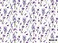 TRICOLINE DIGITAL 100% ALGODÃO ESTAMPADA FLORAL LAVANDA E LAÇOS  0,50cm x 1,50m | 93508C01 - Imagem 1