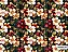 TECIDO TRICOLINE DIGITAL 100% ALGODÃO ESTAMPADO FLORAL MEDIO 0,50cm X 1,50m | 93552C01 - Imagem 1