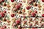 SARJA DIGITAL IMPERMEAVEL 100% ALGODÃO ESTAMPADA 3D ROSAS GRANDE 0,50cm X 1,50m | 93106S01 - Imagem 1