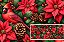 SARJA DIGITAL 100% ALGODÃO IMPERMEAVEL ESTAMPADA NATAL 3D HIBISCO COM PASSARO 0,50cm x 1,70m | SDN01S01 - Imagem 1