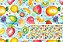TRICOLINE DIGITAL 100% ALGODÃO  FRUTAS FUNDO AZUL 0,50cm x 1,50m | 93651C01 - Imagem 1