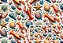 TRICOLINE DIGITAL 100% ALGODÃO ESTAMPADA  ANIMAIS FUNDO DO MAR 0,50cm X 1,50m | 93638C01 - Imagem 1