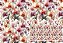 TECIDO TRICOLINE DIGITAL 100% ALGODÃO  ESTAMPADO  FLORAL ORQUIDEAS 0,50cm X 1,50m | 93621C01 - Imagem 1