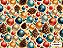 TRICOLINE DIGITAL 100% ALGODÃO ESTAMPADA NATAL BALLS END PINES 0,50cm x 1,50m | CH000171 - Imagem 1