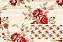 TRICOLINE DIGITAL 100% ALGODÃO ESTAMPADA  ROSAS GANDES 0,50cm X 1,50m | 93640C01 - Imagem 1