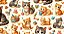TRICOLINE DIGITAL 100% ALGODÃO ESTAMPADA ANIMAIS GATOS 0,50cm X 1,50m | 93789C01 - Imagem 1