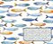 TRICOLINE DIGITAL 100% ALGODÃO ESTAMPADA SARDINHAS COLORIDAS 0,50cm X 1,50m | 93908C01 - Imagem 1