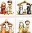 TRICOLINE DIGITAL 100% ALGODÃO ESTAMPADA | PAINEL SAGRADA FAMÍLIA 0,45m x 1,50m | 93950C01 - Imagem 1
