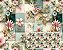 SARJA 100% ALGODÃO ESTAMPADA FLORAL FUNDO PATCH 0,50cm X 1,70m | 93914S01 - Imagem 2