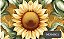 SARJA DIGITAL 100% ALGODÃO ESTAMPADA IMPERMEÁVEL GIRASSOL 0,50cm X 1,70m | 94054S01 - Imagem 1