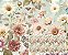 TRICOLINE DIGITAL 100% ALGODÃO ESTAMPADA VINTAGE PÁSSAROS 0,50cm x 1,50m | 94085C01 - Imagem 1