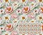 TECIDO TRICOLINE DIGITAL 100% ALGODÃO ESTAMPADO TEXTURA FLORAL 0,50cm X 1,50m | 94129C01 - Imagem 1
