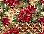 TRICOLINE DIGITAL 100% ALGODÃO ESTAMPADA HIBISCO NATAL FOLHAGEM 0,50cm x 1,50m | CH000213 - Imagem 1
