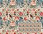 TRICOLINE DIGITAL 100% ALGODÃO ESTAMPADA FLORAL COM PASSAROS 0,50cm X 1,50m | 94098C01 - Imagem 1