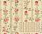 TRICOLINE DIGITAL 100% ALGODÃO ESTAMPADA FLORAL COM LISTRAS 0,50cm X 1,50m | 94099C01 - Imagem 1
