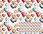 TRICOLINE DIGITAL 100% ALGODÃO ESTAMPADA CORAÇÃO E CORAÇÕES 0,50cm X 1,50m | 94166C01 - Imagem 1