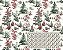 TRICOLINE DIGITAL 100% ALGODÃO ESTAMPADA NATAL ARVORES 0,50cm x 1,50m | CH000218 - Imagem 1