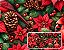 TRICOLINE DIGITAL 100% ALGODÃO ESTAMPADA HIBISCO NATAL PASSARINHO 0,50cm x 1,50m | CH135C01 - Imagem 1