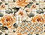 TRICOLINE DIGITAL 100% ALGODÃO ESTAMPADA FLORAL FUNDO XADREZ 0,50cm X 1,50m | CMC00119 - Imagem 1