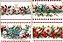 TRICOLINE DIGITAL 100% ALGODÃO ESTAMPADA BARRADO BOLAS E HIBISCO NATAL 0,55cm x 1,50m | CH000199 - Imagem 1