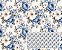 TECIDO TRICOLINE DIGITAL 100% ALGODÃO ESTAMPADO FLORAL 0,50cm X 1,50m | 94170C01 - Imagem 1