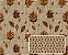 TRICOLINE DIGITAL 100% ALGODÃO ESTAMPADA 3D FOLAGEM DE CROCHET 0,50cm x 1,50m | 94198C01 - Imagem 1