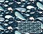 TECIDO TRICOLINE DIGITAL 100% ALGODÃO ESTAMPADO BALEIAS 0,50cm X 1,50m | 94210C01 - Imagem 1