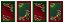 TRICOLINE DIGITAL 100% ALGODÃO ESTAMPADA AMERICANO DE NATAL [ 4 PEÇAS ] 0,50cm X 1,50m | CH000238 - Imagem 3