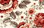 SARJA DIGITAL IMPERMEAVEL 100% ALGODÃO ESTAMPADA ROSAS GRANDE 0,50cm X 1,70m | 94173S01 - Imagem 1