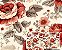 TRICOLINE DIGITAL 100% ALGODÃO ESTAMPADA ROSAS GRANDES 0,50cm X 1,50m | 94174C01 - Imagem 1