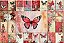 TRICOLINE DIGITAL 100% ALGODÃO ESTAMPADA | PAINEL AMERICANO RETANGULAR RED JORNAL 0,50cm x 1,50m [ 4 PEÇAS COM 2 ESTAMPAS DIFERENTES ] | 94308C01 - Imagem 1