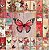 TRICOLINE DIGITAL 100% ALGODÃO ESTAMPADA | PAINEL AMERICANO RETANGULAR RED JORNAL 0,50cm x 1,50m [ 4 PEÇAS COM 2 ESTAMPAS DIFERENTES ] | 94309C01 - Imagem 1