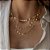 Colar Gpsy pingentes Gotinhas em Banho de Ouro 18k - Imagem 1