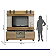 Estante Home para TV até 60 Polegadas Texas Valdemóveis Cinamomo/Off White - Imagem 4