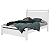 Cama Casal Reali Lopas 1,40 REALI PLUS NEW BRANCO - Imagem 1