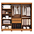 Guarda roupa Sergipe 6 portas 100% MDF Nature/Off White Larg. 1,80m - Imagem 3