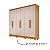 Guarda roupa Sergipe 6 portas 100% MDF Nature/Off White Larg. 1,80m - Imagem 5